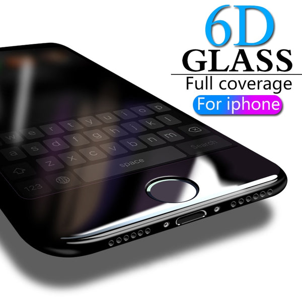 6D Full Cover Tempered Glass For iPhone 8 7 6 6S Plus X XS MAX glass iphone 7 8 x screen protector Protective glass on iphone 7